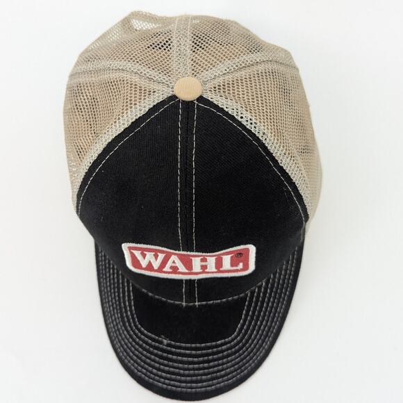 Vintage WAHL Mesh Back Baseball Hat w Adjustable Velcro Strap OSFA - Picture 3 of 7